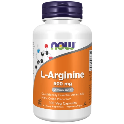 NOW - L-Arginine 500 mg - 100 kapsułek
